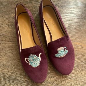 7.5M Burgundy Suede Loafers